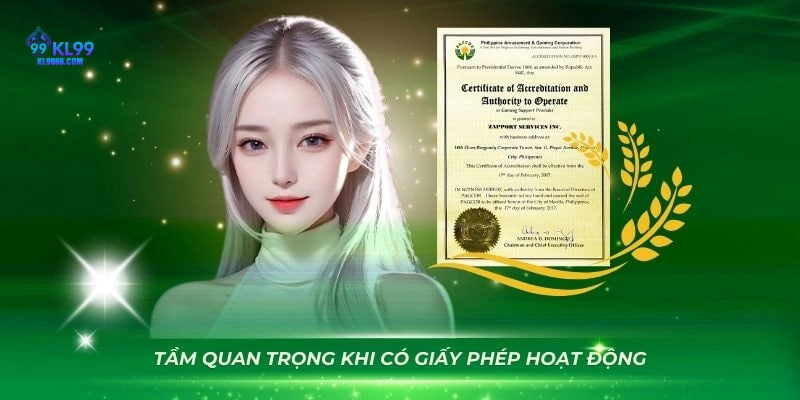 Hình ảnh giấy phép hoạt động Kl99